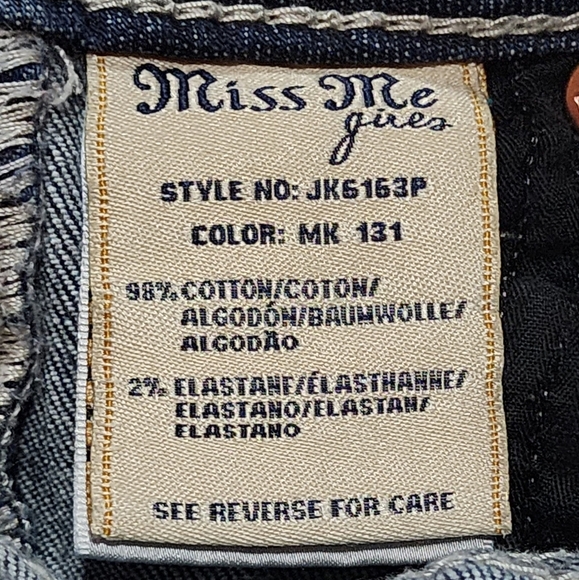 Miss Me Girls Capri Jeans 8 Fleur De Lis Embellished Distressed See Last Pic - Picture 10 of 12